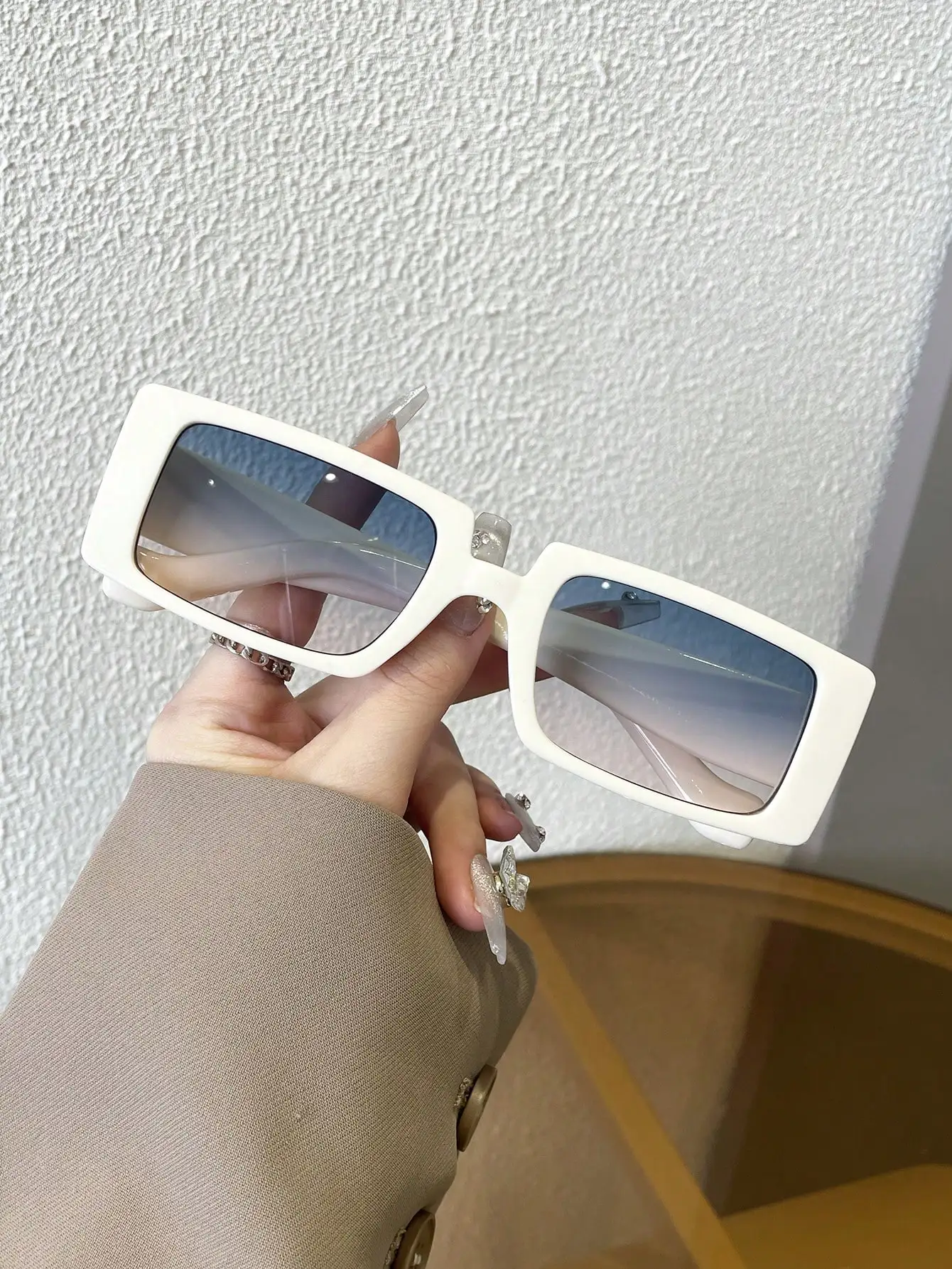 Винтажные Прямоугольные Солнцезащитные Очки Унисекс С Защитой UV400