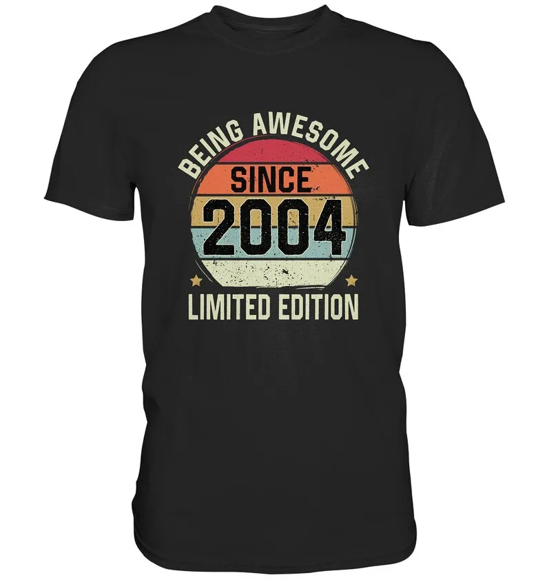 

Vintage 18th Birthday 18 Years Retro 2004 Being awesome Tshirt T-Shirt Shirt