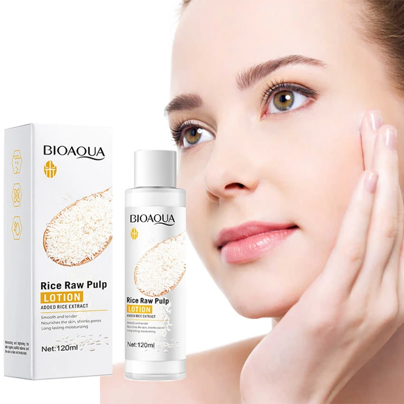 

1 Piece Rice Raw Pulp Lotion Long Lasting Moisturizing Nourishing Whitening Smooth And Tender Facial Skin Care 120ML