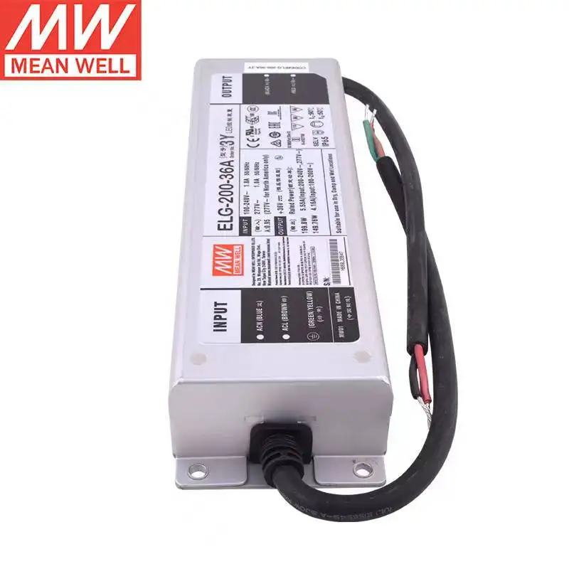 TaiWan MEANWELL ELG-200-36A-3Y 36V5.55A Драйвер светодиодного освещения постоянного напряжения