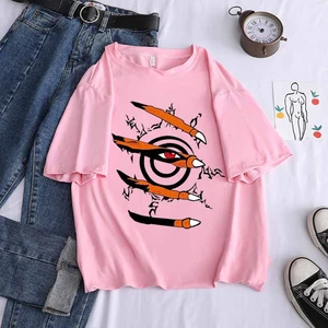 Naruto Cool Printing Japanese Anime Clothes Women T-Shirt Fasmous Brond Hip Hop Womens Tshirts Fashion Casual T Shirts for Girls