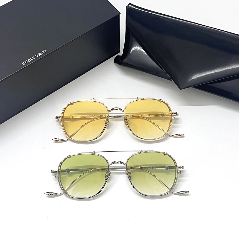 

GENTLE Brand Diplo Lone Wolf Optical EyeGlasses Frames With Clip on Sunglasses Women Men Myopia Prescription Monster Sunglasses