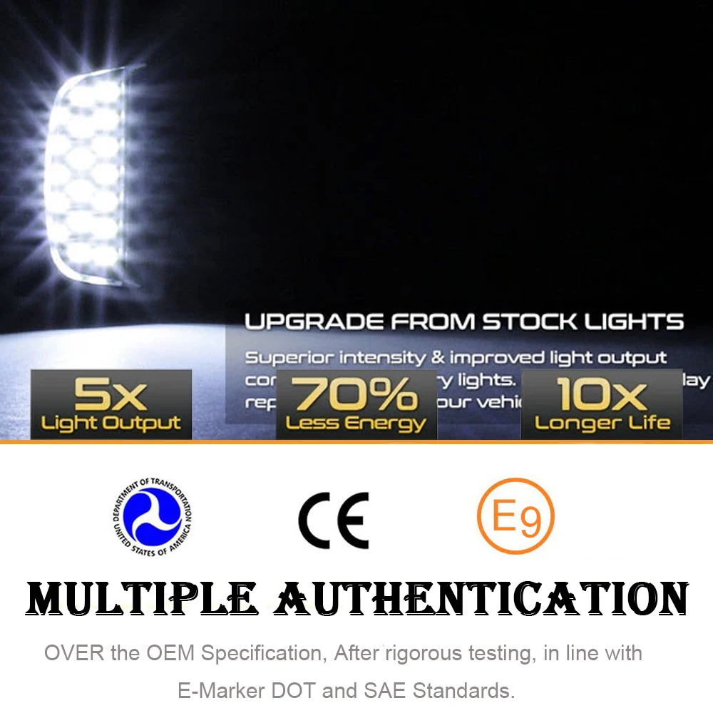 2x для Chevy Avalanche 1500 Silverado 1500HD 2500HD 3500HD Suburban 2500 Tahoe Traverse Автомобильные светодиодные