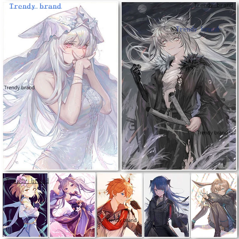 

Anime Genshin Impact Cartoon Kids Canvas Painting Art Nordic Posters and Prints Wall Pictures for Living Room Decor Frameless