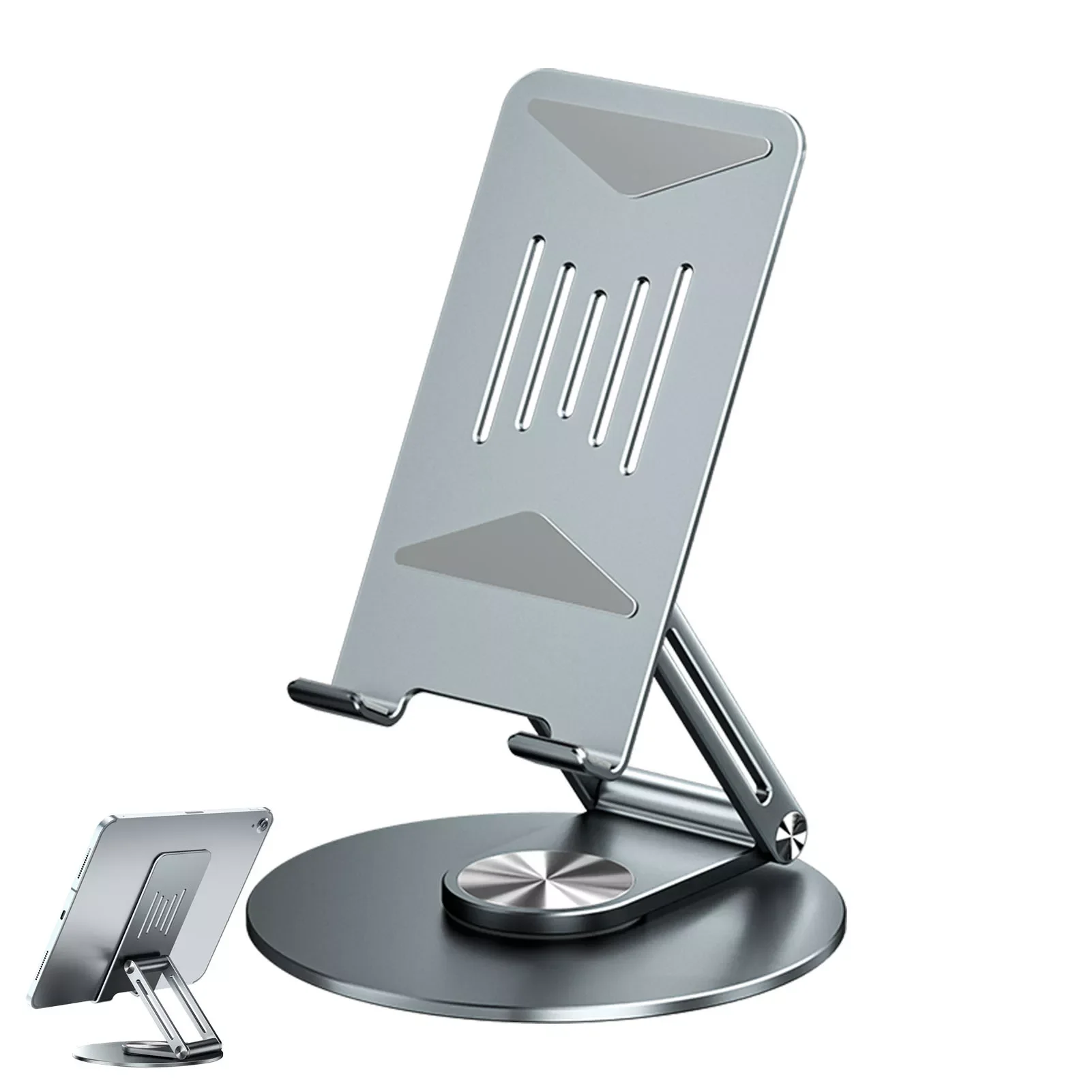 

Swivel Tablet Stand Foldable PhoneHolder Stand 360 Swivel Angle Rotation Portable Mobile Phone Desktop Bracket Business Tablet