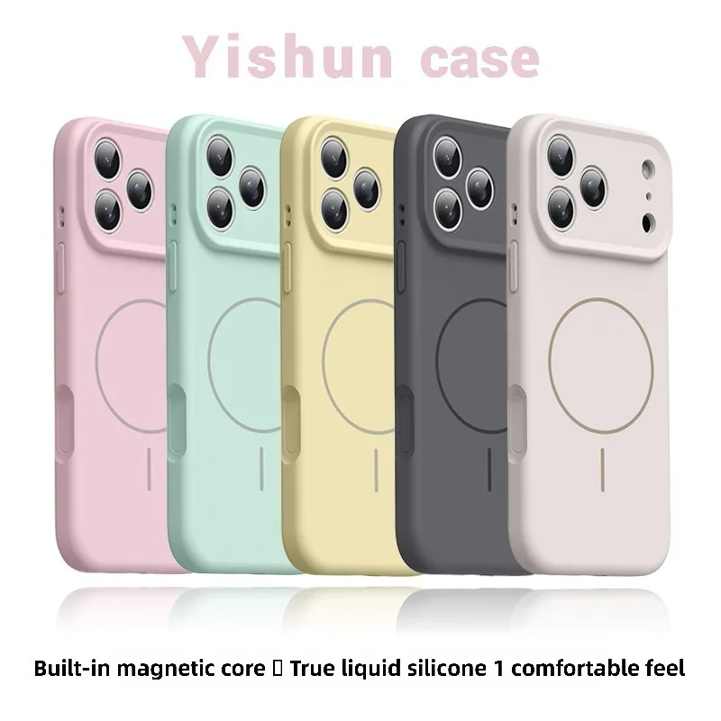 Оригинальный чехол из жидкого силикона для iPhone 17, 16, 15, 14, 13 Pro Max, 17 Pro, 16 Pro, 17 Air с поддержкой MagSafe, мягкий защитный Чехлы, чехол для iphone 17 pro max, чехол iphone 15 pro (art.: 3920d4f79ae04) - 3920d4f79ae04