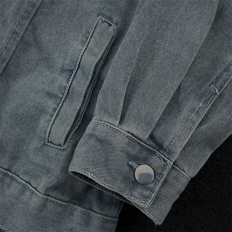 Джинсовая куртка для мужчин новый стиль американская уличная винтажная модная