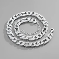 hip hop iced out chain paved rhinestones necklace 12mm silver color full miami curb buckel cuban chain necklaces for men jewelry