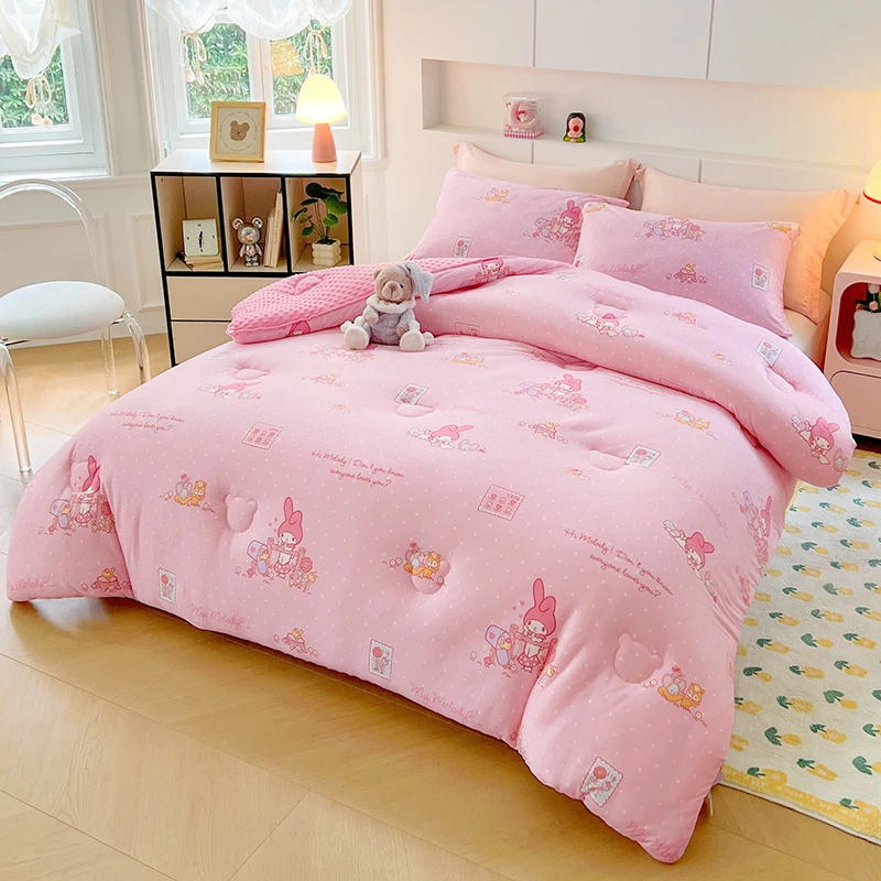 Cute Cartoon Clow M Beanie Quilt Soybean Velvet Duvet Insert Winter Thickened Cotton Children Single Double Spring and ...
