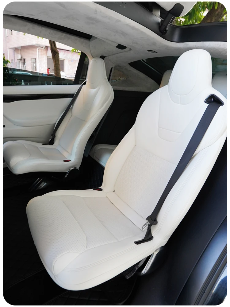 Чехол для сиденья Tesla Model S X наппа кожа стиль Full Surround оптовая цена Белая Подушка