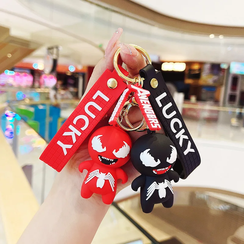 

New Spiderman Pendant Keychains Car Key Chain Key Ring Phone Bag Hanging Jewelry Kids Gifts