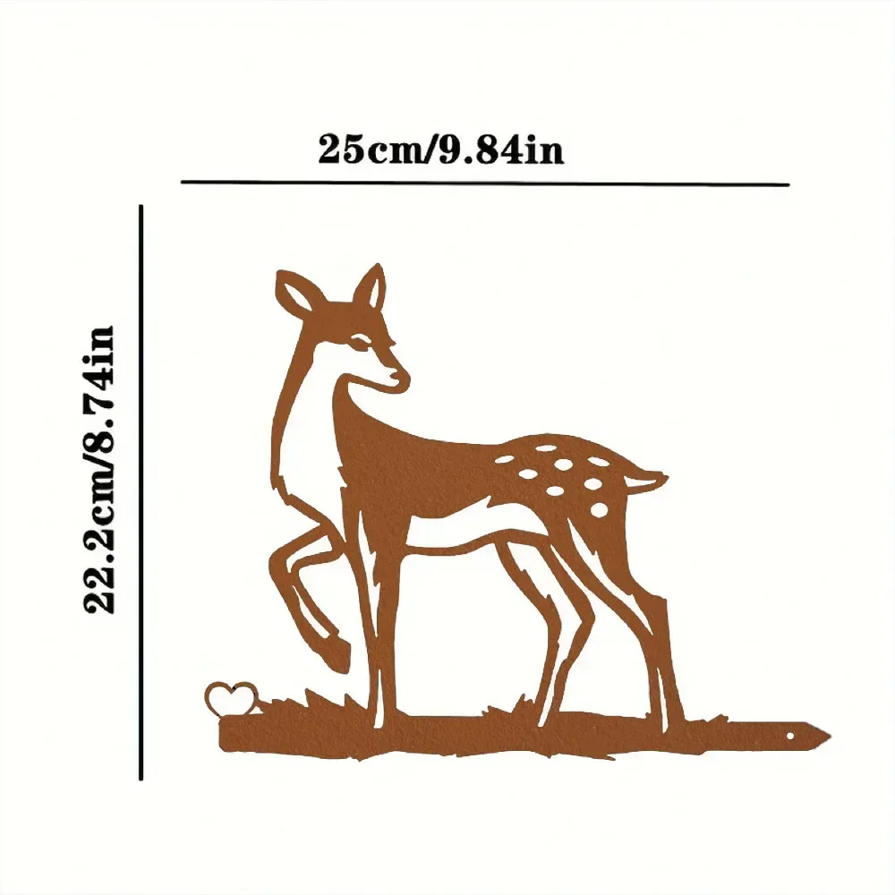 Великолепный стальной силуэт пятнистого оленя — Majestic для дома и патио. Статуя