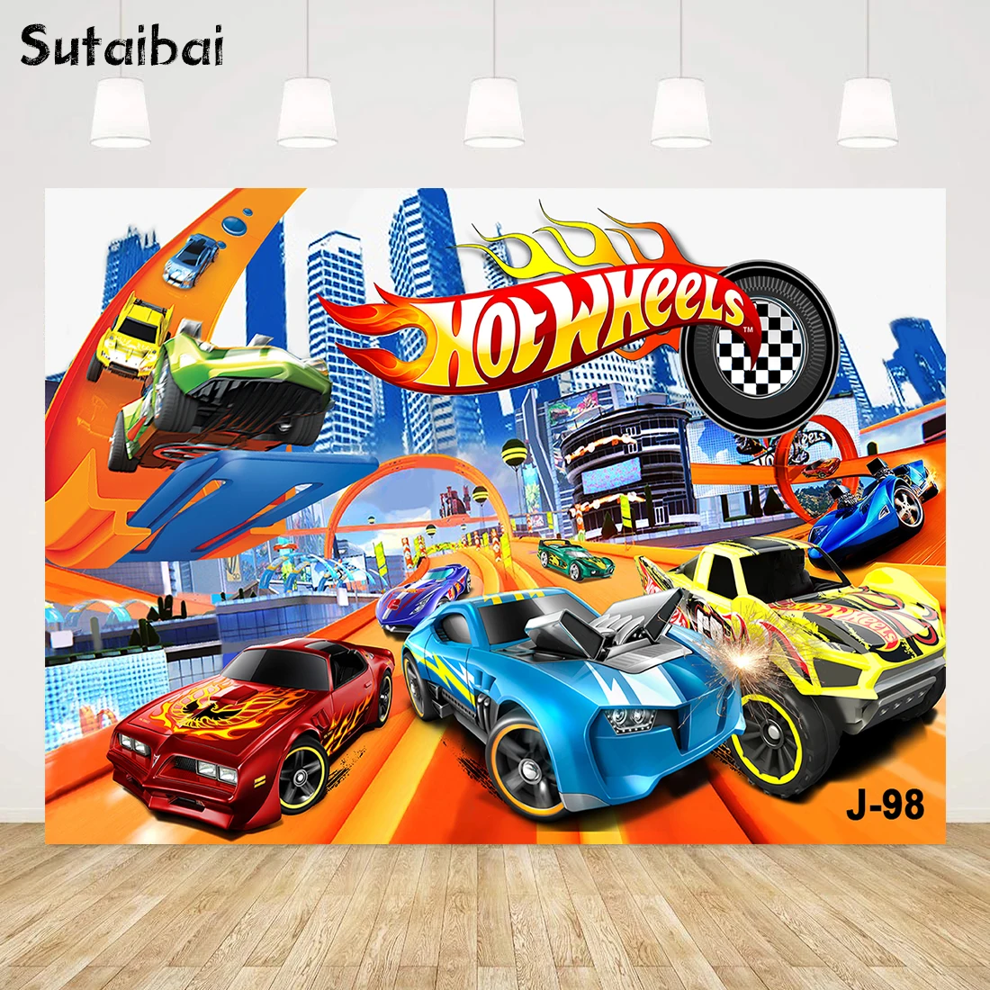 

Гоночный Фотофон Hot Wheels дикий гонщик Ретро мальчик 1-й день рождения на заказ фотография декорация для фотобудки