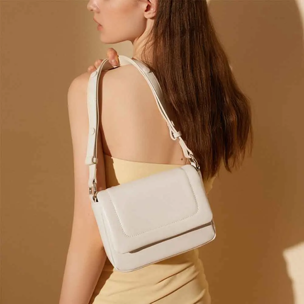 

MS Minimalism Simple Style Woman Saddle Bag Luxury Cow Leather Cloud Underarm Bags Shoulder Messenger Pouch Purses 2023 New