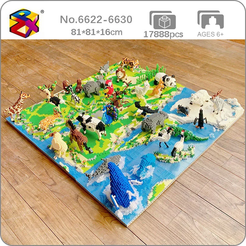 

Пингвин лев тигр Волк панда олень овечка Слон Обезьяна лошадь рыба птица строительные блоки игрушка без коробки