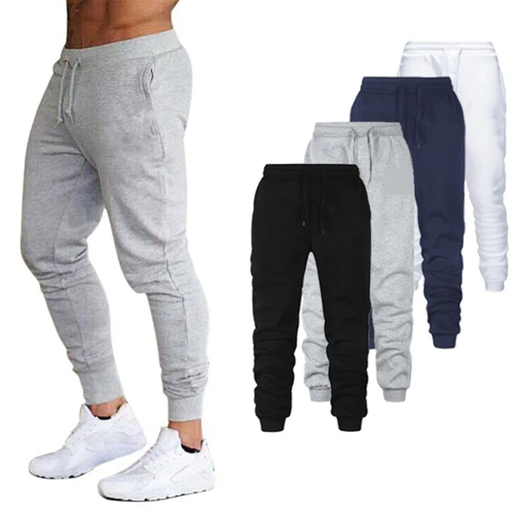 

Mens Joggers Casual Pants Fitness Men Sportswear Tracksuit Bottoms Skinny Sweatpants Trousers Black Gyms Jogger Track Pants