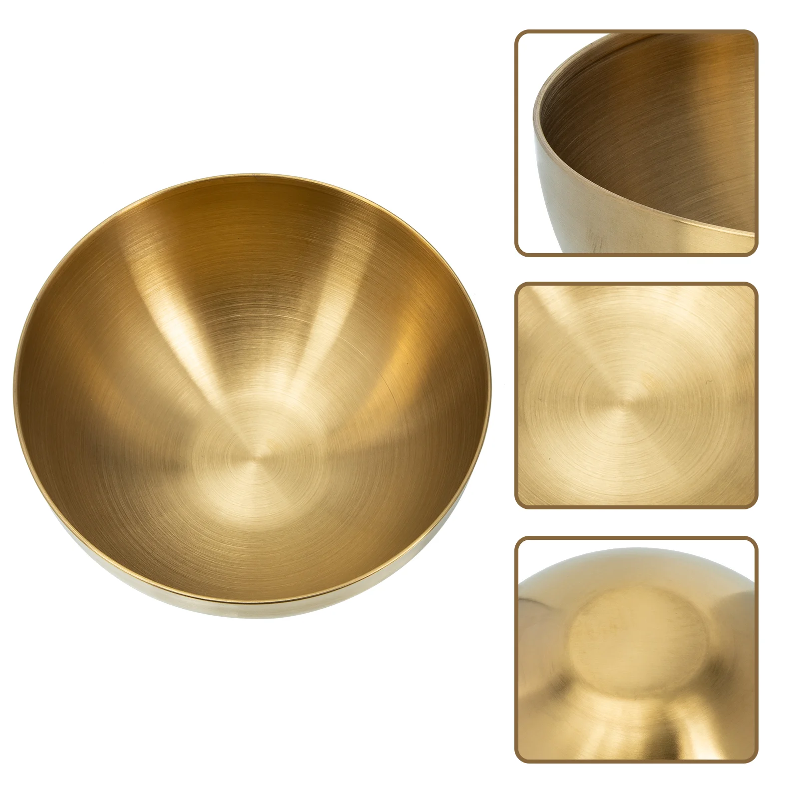 

Stainless Steel Salad Bowl Kitchen Tableware Accessory Thicken Rice Ramen Gadget Mixed Fruit Multi-function Dish