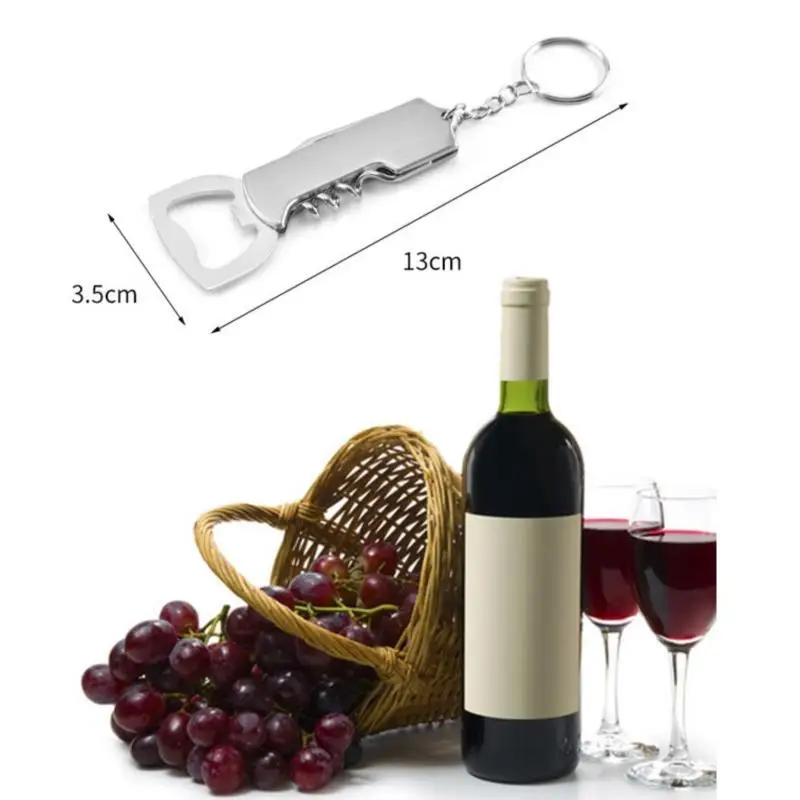 

Portable Wine Beer Bottle Opener Keychain Creative Stainles Steel Bar Opener