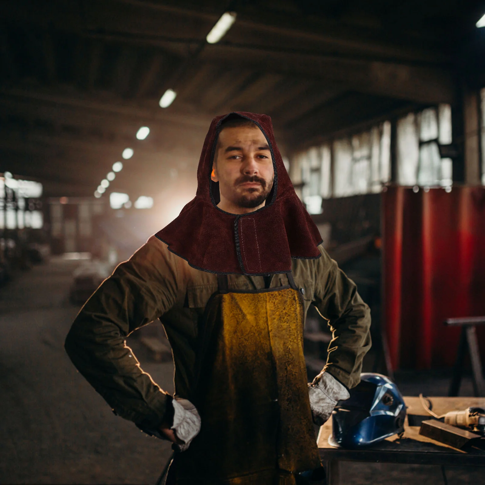 

Welding Flame-retardant Hood Protective Caps Head Protection Hood for Women Men