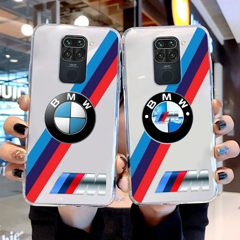 

Luxury Cool BMW Fashion LOGO For Xiaomi Redmi Note 12 11E 11S 11 11T 10 10S 9 9T 9S Pro Plus 5G 7 5 Transparent Phone Case