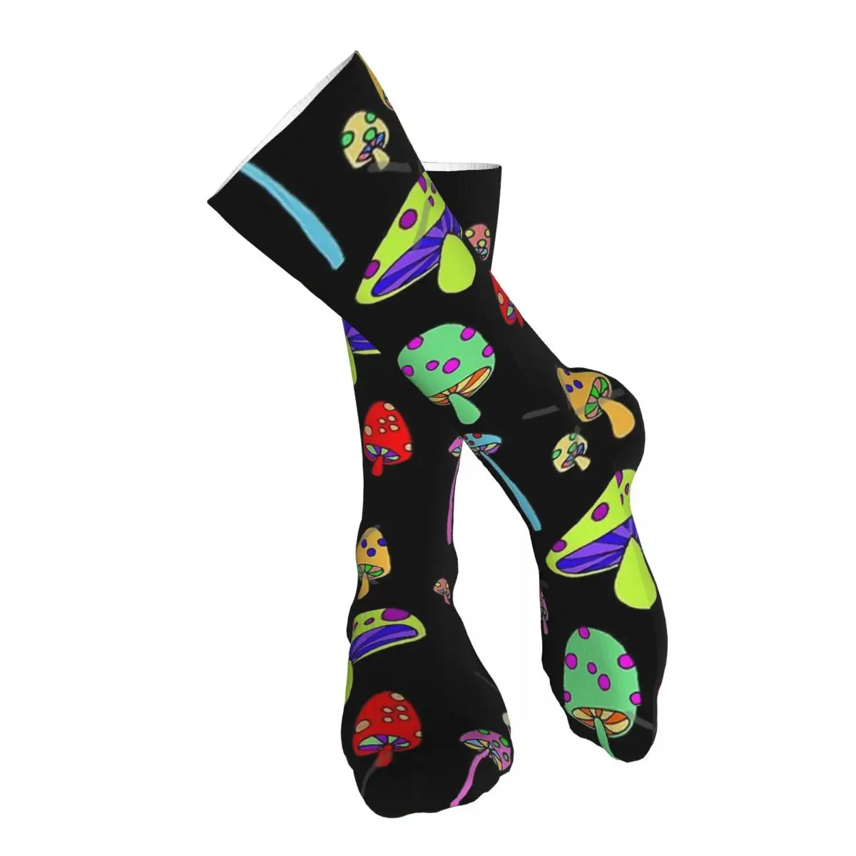 

Technicolor Mushrooms Adult Stockings Stretchy Suitable For Sports comfortable All Seasons