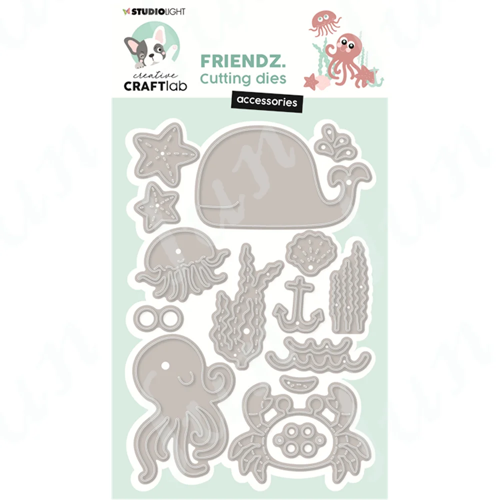 

Hot Sale Sea Accessoires Metal Cutting Dies Scrapbooking Diary Decoration Embossing Cut Die Template DIY Make Card Album 2023