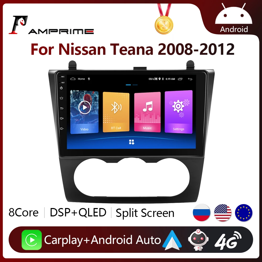 AMPrime 9 'ɺI Voice 4G Android 11 для Nissan Teana 2008-2012 автомобильное радио стереоплеер