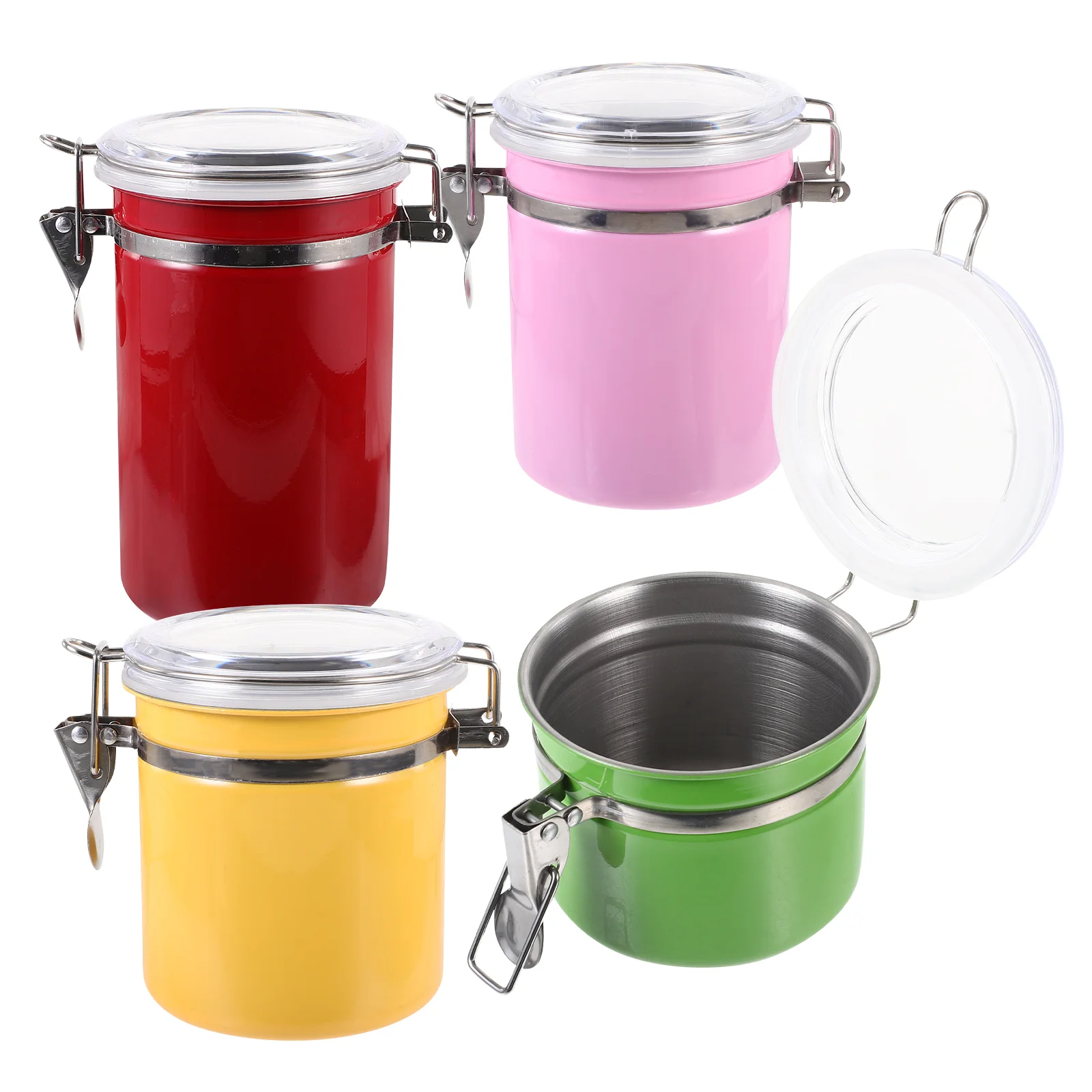 

Household Storage Canister Sealed Coffee Bean Kitchen Canisters Countertop Desktop