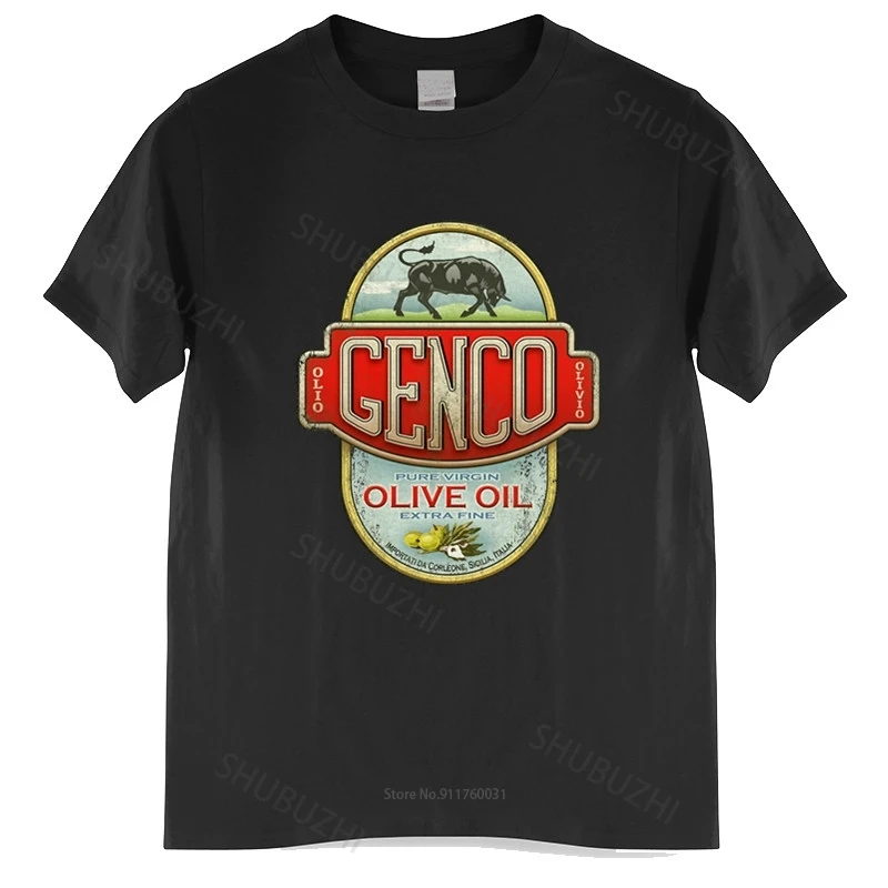 Мужская летняя хлопковая футболка свободные топы мужская Genco Olive Oil с круглым