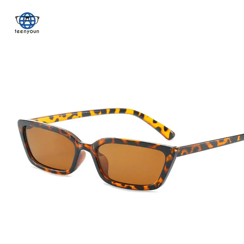 

Teenyoun Luxury Brand Retro Narrow Frame Sunglasses Two-color Ins Glasses Hip Hop UV400 Sun Glasses