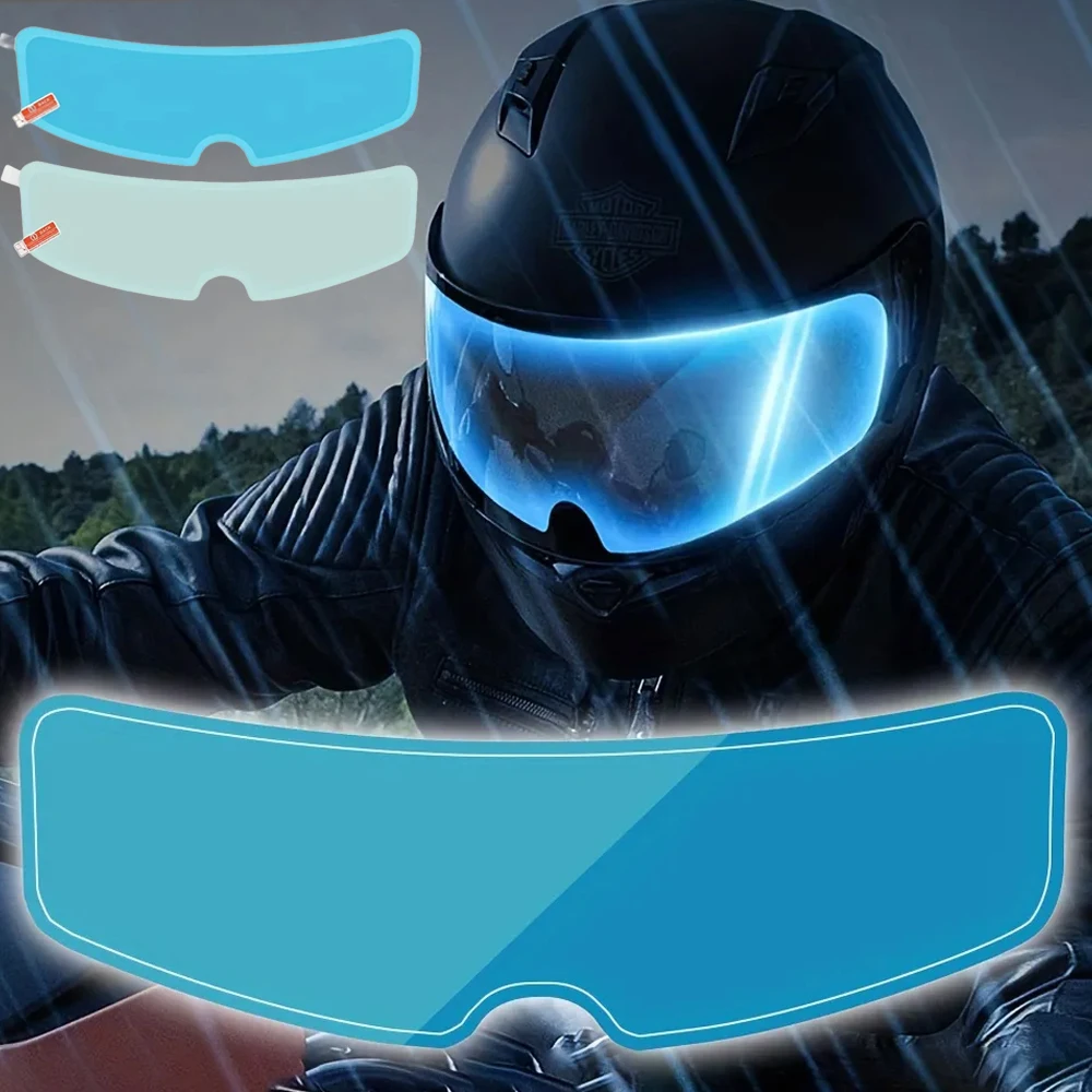 

Motorcycle Helmet Clear Anti-Fog Rainproof Film Helmet Lens Durable Nano Coating Sticker Moto Safety Driving Helmet Accessories