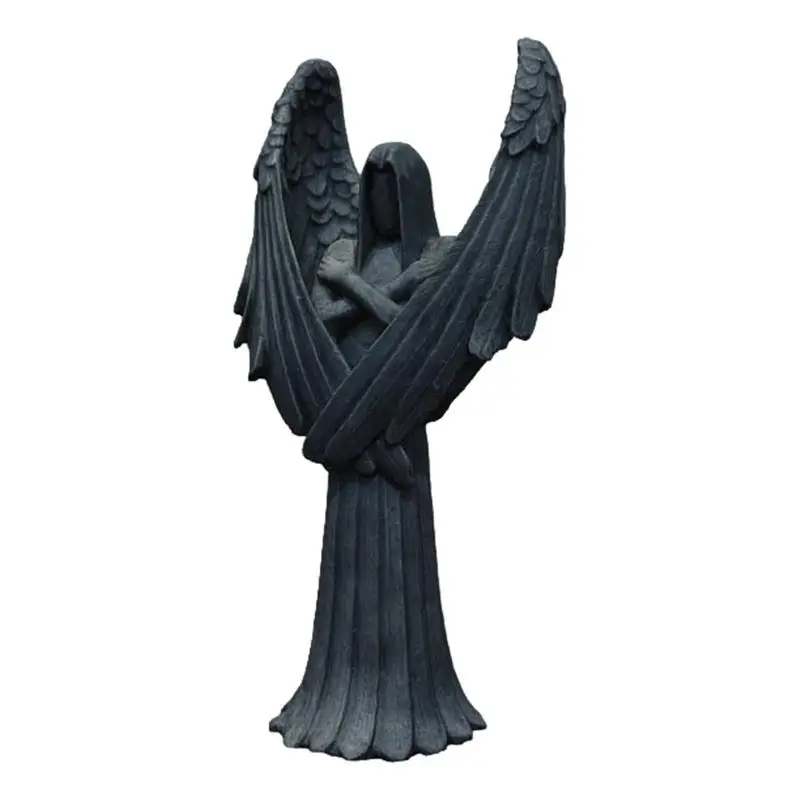 

Dark Angel Sculpture Aesthetic Darkness Fallen Angel Durable Resin Art Ornaments Angel Sculpture Figurine For Home Decoration