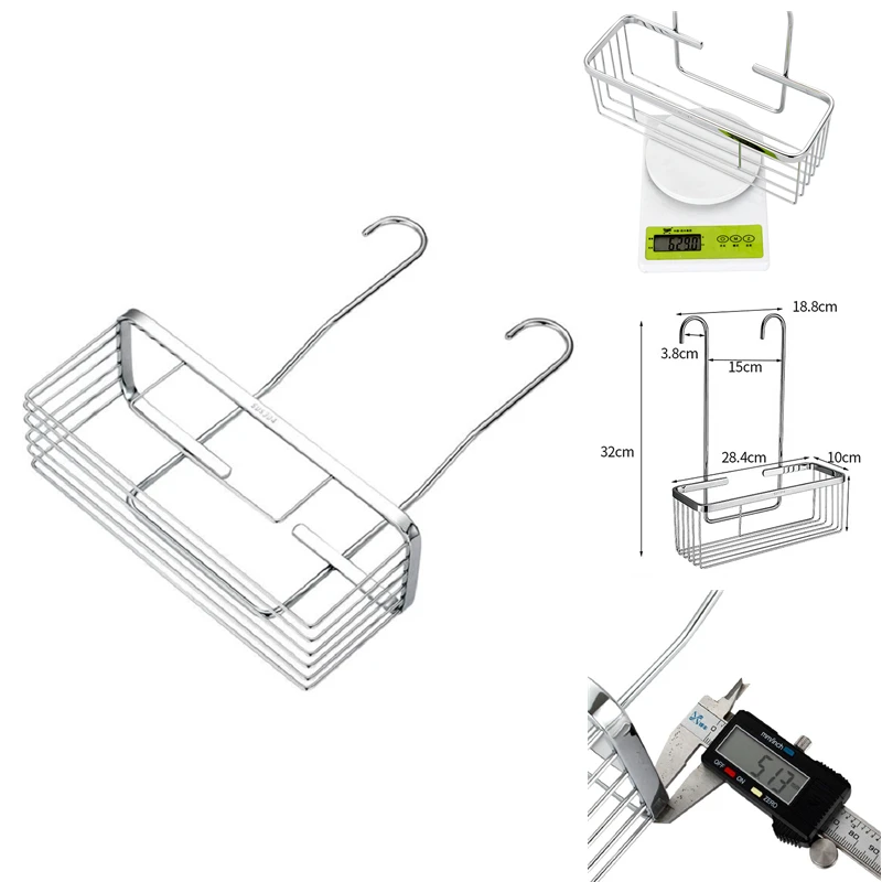 

_ Полка-корзина 304 стальные полки, стойка-держатель, подвесная стойка для душа, ванной, душевой комнаты, кухни из нержавеющей стали