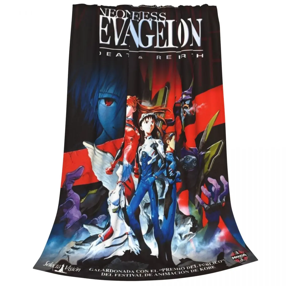 Японское аниме 90-е Evangalionn Shinji шерстяное одеяло Neon Genesis винтажные пледы для дома