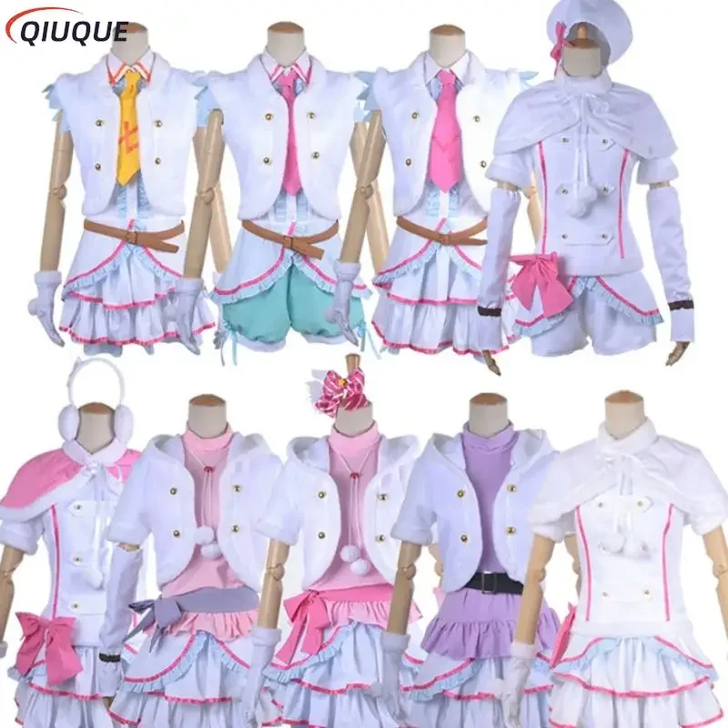 Аниме Love Live Snow Halation Honoka Kotori Umi Eli Nozomi Maki Rin Hanayo Nico Косплей Костюм Парик Зимнее Платье
