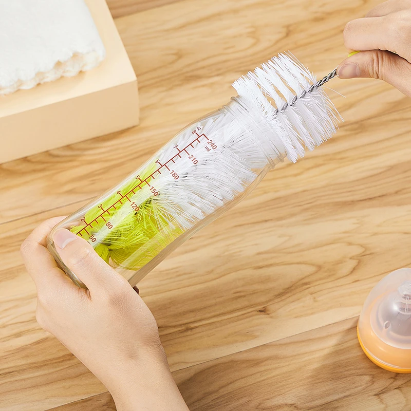 

Thermos Cup Brush Bottle Bottle Brush Cleaning Kit Bottle Brush with Long Handle Kitchen Scrub for Water Bottle Blue/Light Green