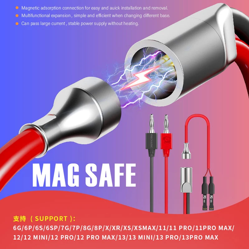 

Механический Магнитный кабель для проверки блока питания IOS для iPhone 6G-13Promax