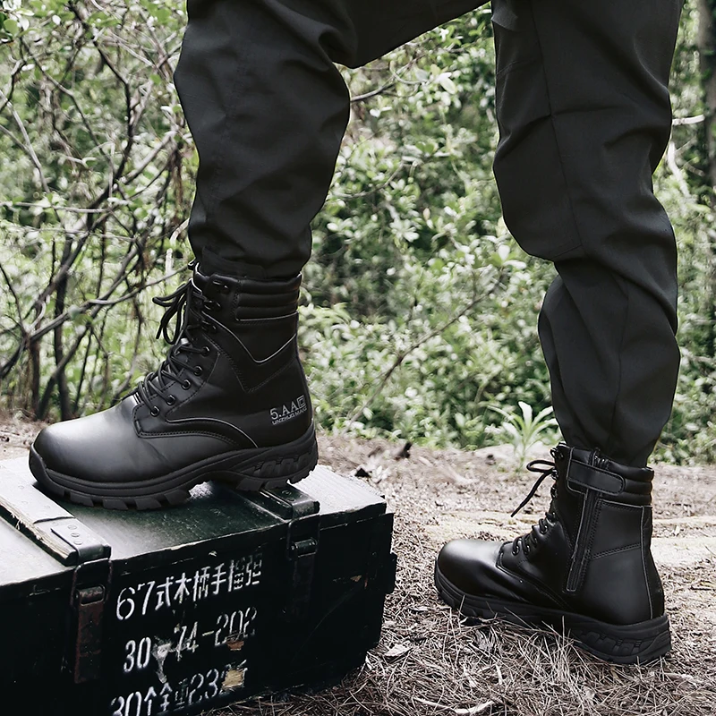 Professional Tactical Military Boots Men's Hiking Boots Comfortable Outdoor Sports Shoes Men's Police Desert Safety Work Shoes