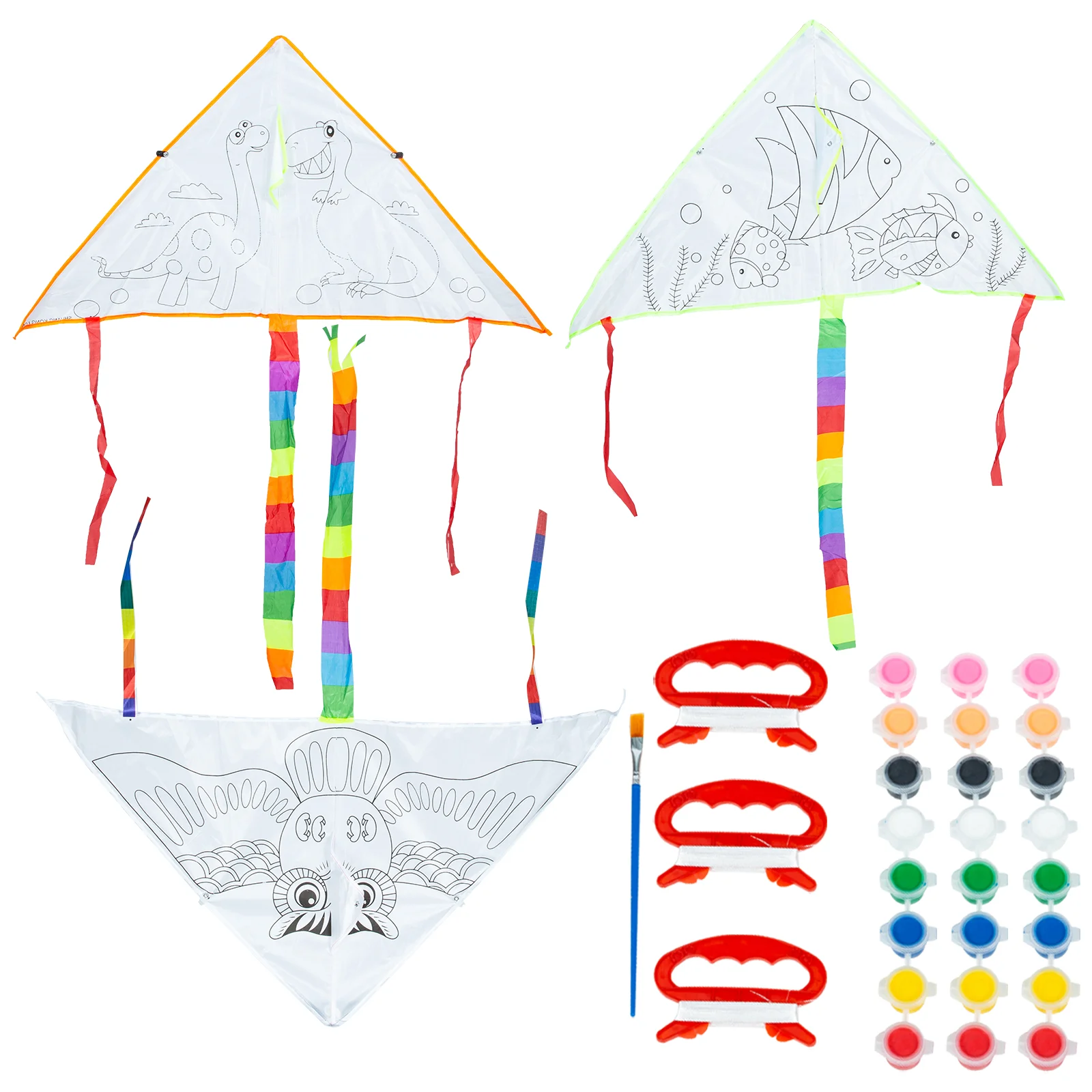 

Набор для самостоятельного изготовления воздушного змея, летающая Радуга Delta flyeasydraw, наборы для улицы, красочный дизайн, белые детские графф...