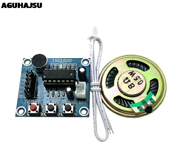 Модуль диктофона ISD1820 с микрофоном звукозаписывающий динамик 1 шт. - купить по