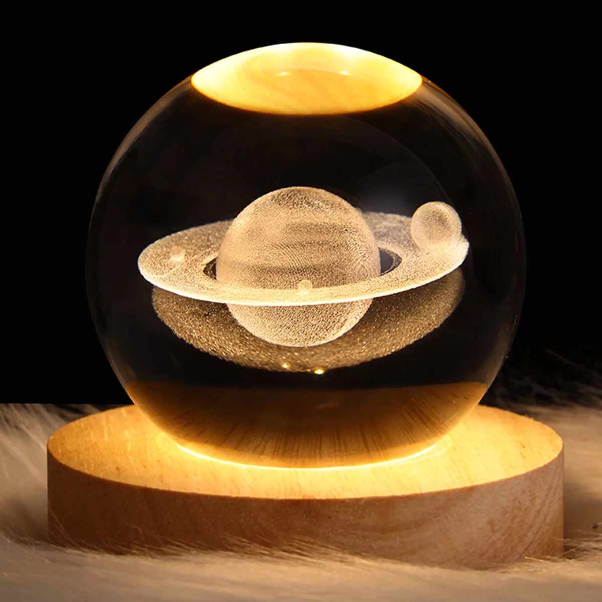 

Unique Glowing Planetary Galaxy Astronaut Crystal Ball Night Lights USB Power Warm Bedside Light Christmas Kid Gift Night Lamp
