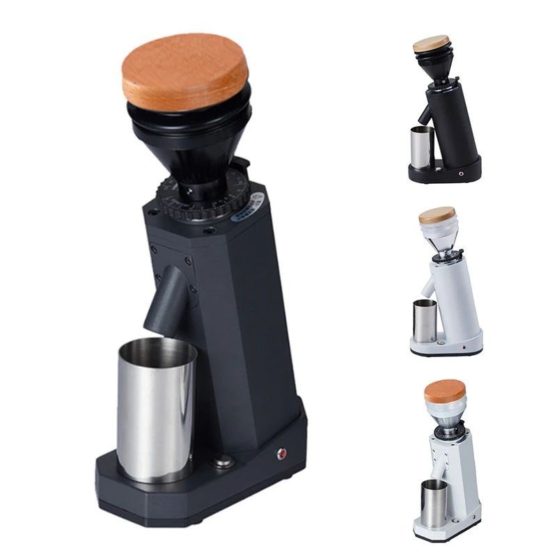 

Aluminum Alloy Fuselage 40MM Conical Burr 75G Bean Grinding Equipment Portable Coffee Grinder Hexagon White EU Plug