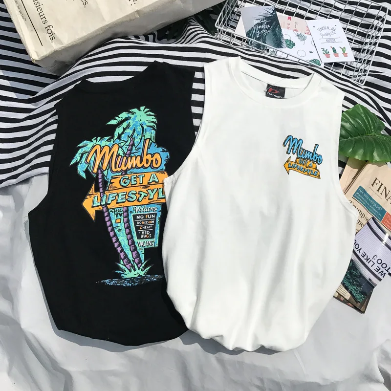 

Summer Men's Vest Fashion Streetwear Sportswear Novel Fitness Casual Tank Tops Sleeveless Harajuku Funny Printed Cool Undershirt