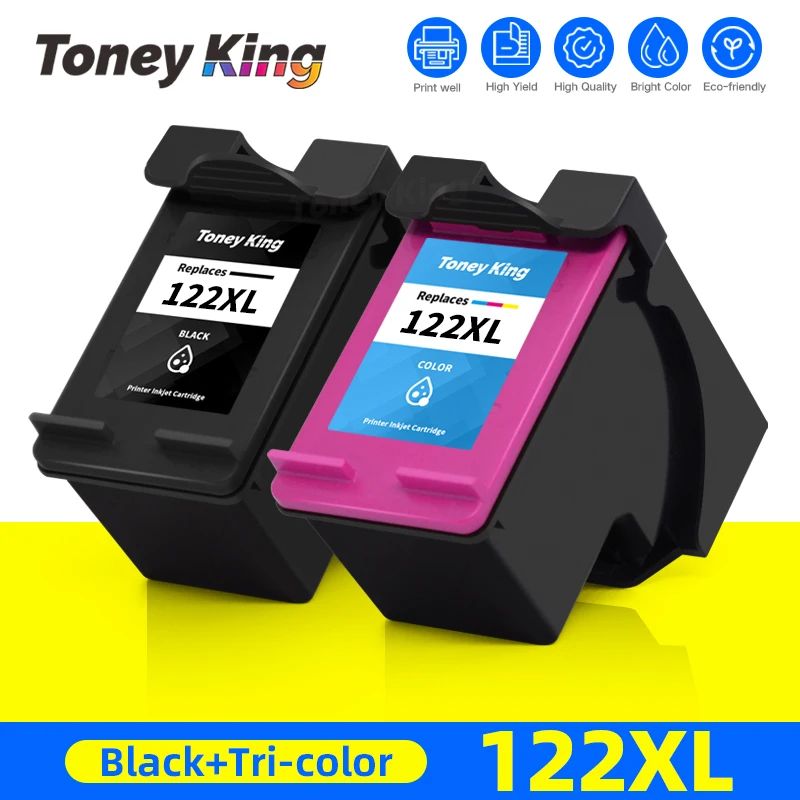 

Чернильный картридж для HP 122 XL, совместим с HP 122 Deskjet 1510 1050A 2000 2050A 2540 3000 3050 3052A Envy 4500 5530 4630 4632