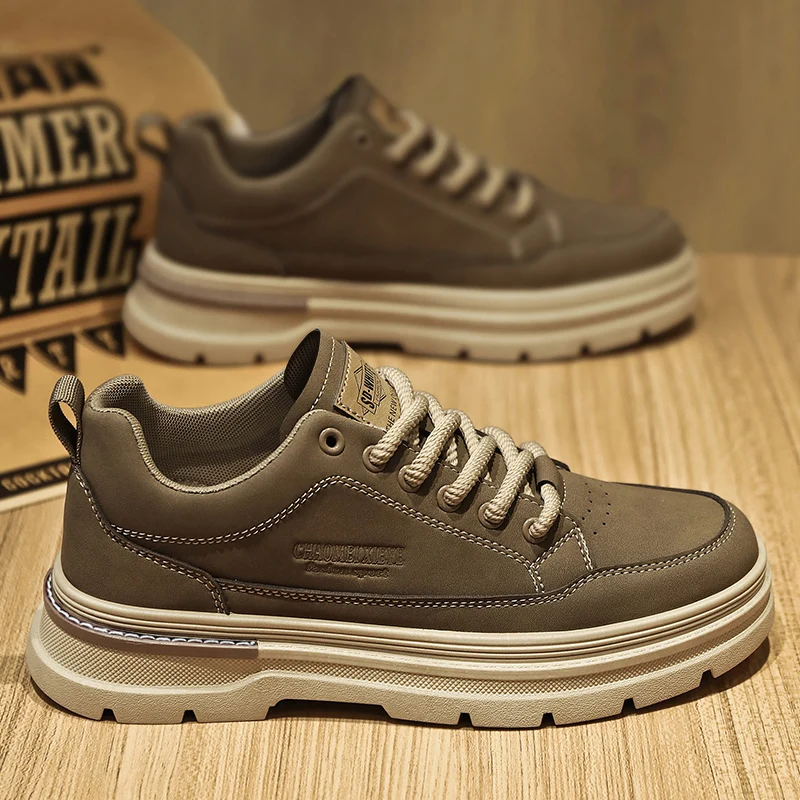 Мужские ботинки для подъема 0 см/8 см/6 см осенняя британская ретро Обувь мужские