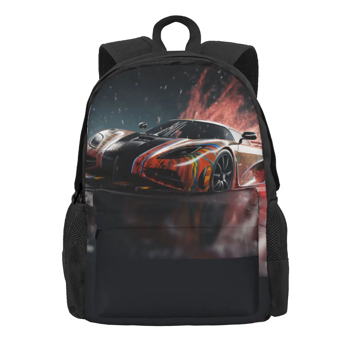 

Ultimate Sports Car Backpack Liquid Splash Explosion Student Unisex Travel Backpacks Lightweight High School Bags Rucksack