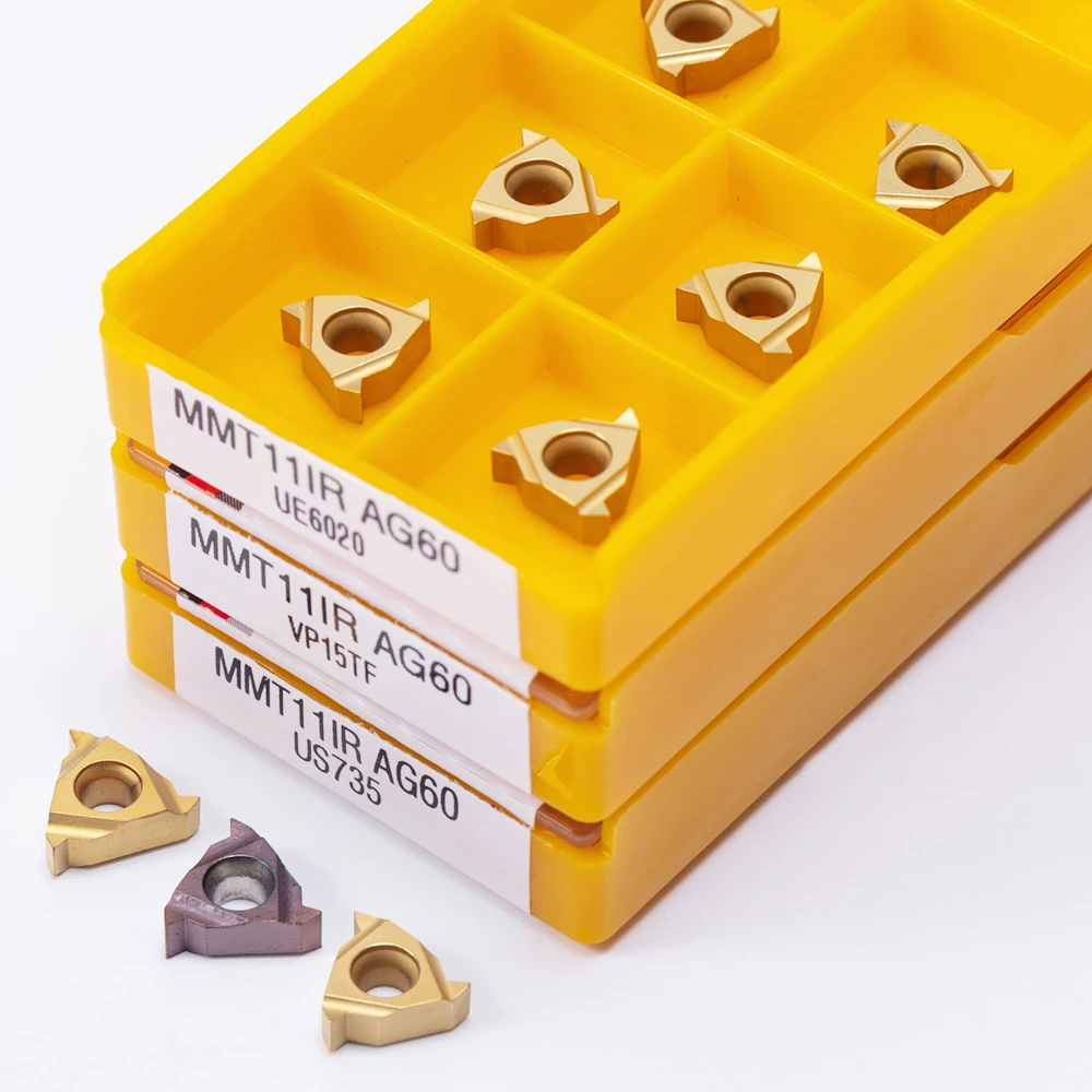 

10 шт. MMT16IR AG60 VP15TF/US735/UE6020 16IR карбидная вставка MMT 16IR AG60 16IR для высококачественного CNC универсального резьбового токарного станка