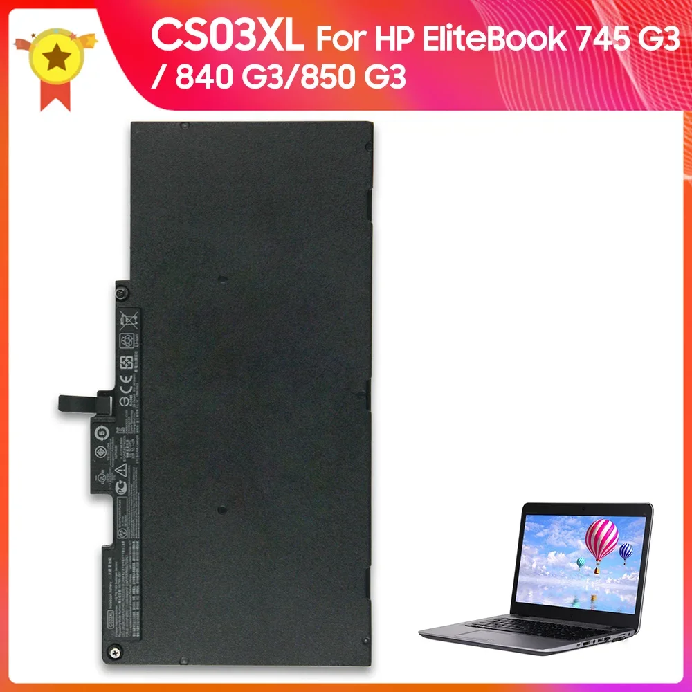 Сменный аккумулятор CS03XL HSTNN-LB7I для HP EliteBook 745 G3 840 850 высококачественные