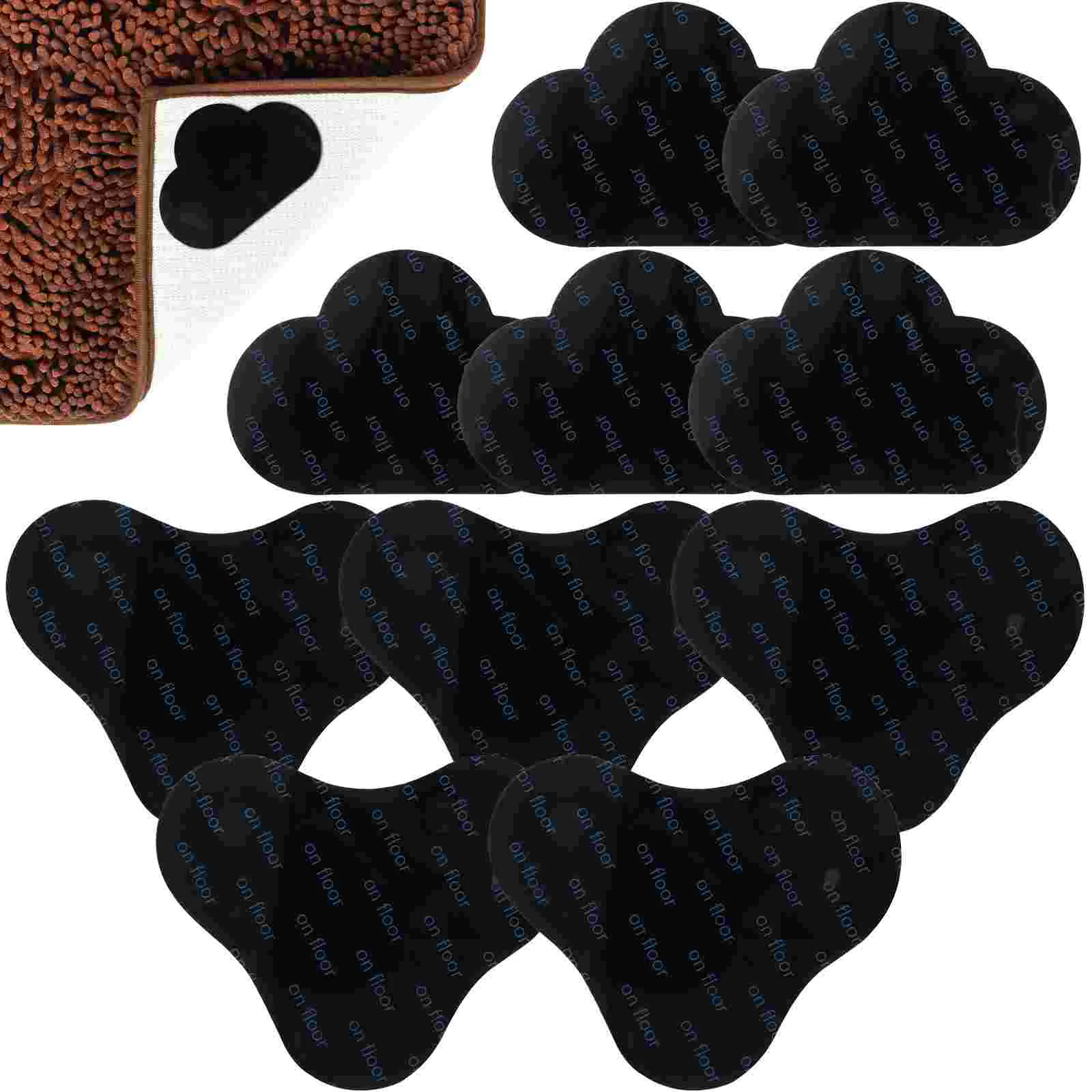 

10 Pcs Carpet Anti- Stickers Rug Pads Hardwood Non Grippers Whiteout Tape Floor Holder Trapezoidal