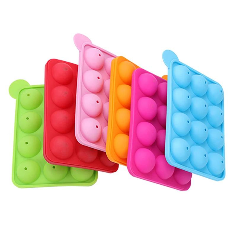 

BPA Free Lollipop Silicone Molds Ball Shaped Mold Cake Pop Mold Muffin Cake Ice Cube Trays Stick Gumdrop Jelly Mould